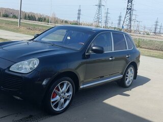 2006 Porsche Cayenne Turbo I (955), чёрный, 1100000 рублей, вид 1