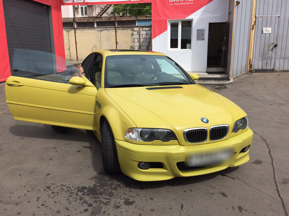 2002 BMW M3 III (E46), жёлтый - вид 2