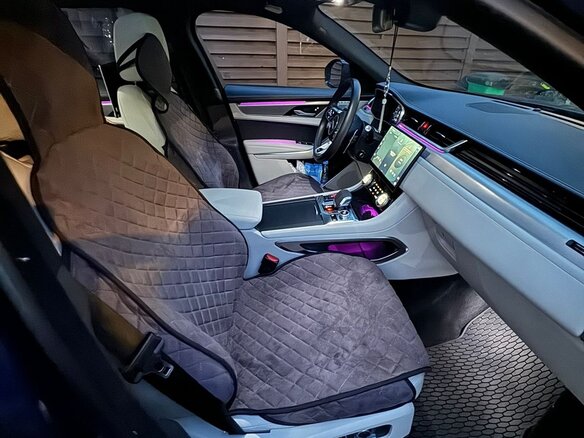 2021 Jaguar F-Pace I Рестайлинг, синий, 8200000 рублей - вид 11
