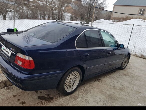 2001 BMW 5 серии 520i IV (E39) Рестайлинг, синий, 450000 рублей - вид 8