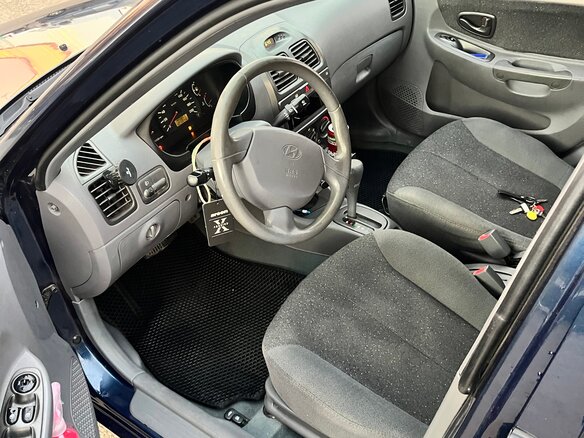 2008 Hyundai Accent ТагАЗ II, синий, 580000 рублей - вид 6