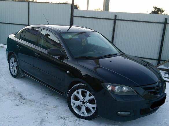 2007 Mazda 3 I (BK) Рестайлинг, чёрный - вид 1