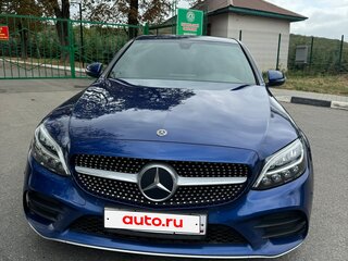 2019 Mercedes-Benz C-Класс 180 IV (W205) Рестайлинг, синий, 3350000 рублей, вид 2