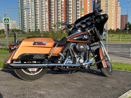 2008 Harley-Davidson Street Glide, оранжевый, 990000 рублей, вид 4