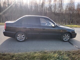 2006 Hyundai Accent ТагАЗ II, чёрный, 295000 рублей, вид 3
