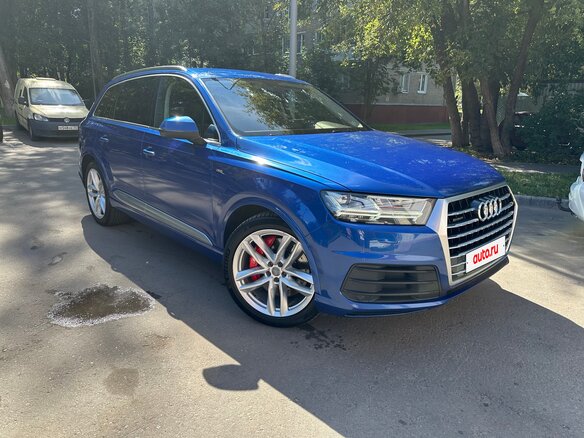 2016 Audi Q7 II (4M), синий, 4350000 рублей