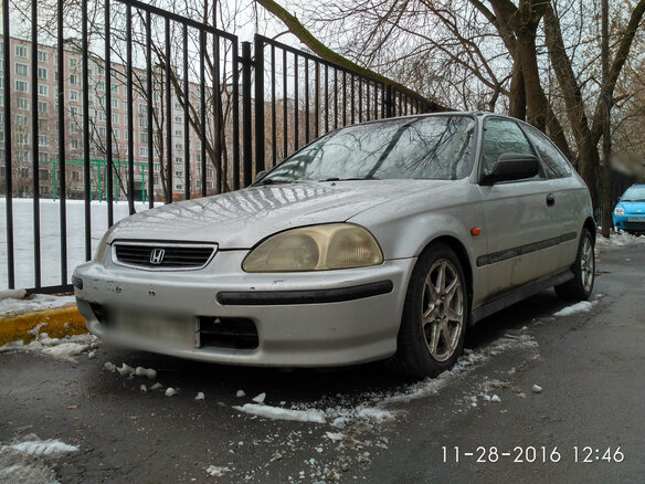 1998 Honda Civic VI, серебристый