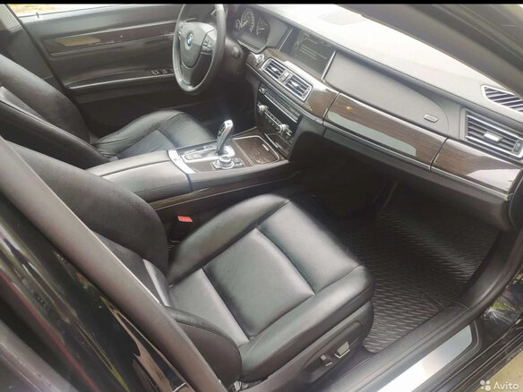 2012 BMW 7 серии 750Li xDrive V (F01/F02/F04) Рестайлинг, чёрный - вид 8