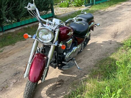 2009 Kawasaki VN900 Vulcan, красный, 490000 рублей, вид 3