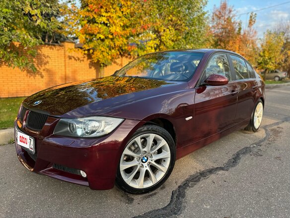 2007 BMW 3 серии 330i V (E90/E91/E92/E93), красный, 1050000 рублей - вид 1