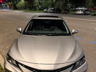 2021 Toyota Camry VIII (XV70) Рестайлинг, чёрный, 3250000 рублей, вид 4