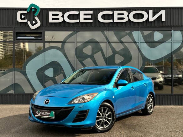 2009 Mazda 3 II (BL), голубой, 896000 рублей