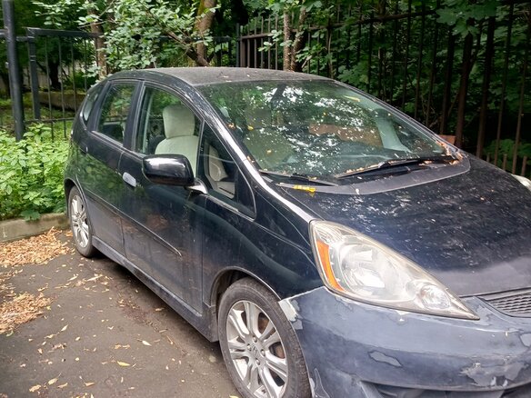 2010 Honda Fit II, чёрный - вид 2