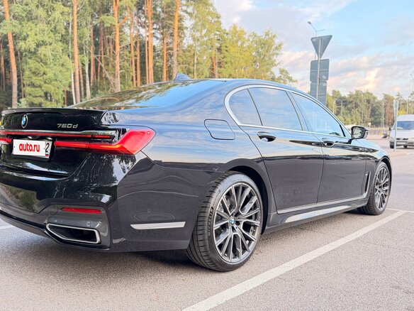 2020 BMW 7 серии 750d xDrive VI (G11/G12) Рестайлинг, чёрный, 7500000 рублей - вид 7