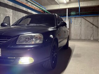 2008 Hyundai Accent ТагАЗ II, чёрный, 545000 рублей, вид 2