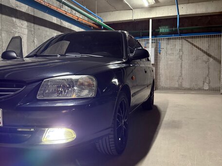 2008 Hyundai Accent ТагАЗ II, чёрный, 545000 рублей, вид 2