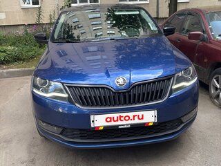 2017 Skoda Rapid I Рестайлинг, синий, 1300000 рублей, вид 2