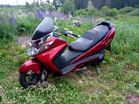 2006 Suzuki Burgman (SkyWave) 400, пурпурный, 300000 рублей, вид 5