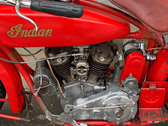 1926 Indian Scout, красный - вид 2