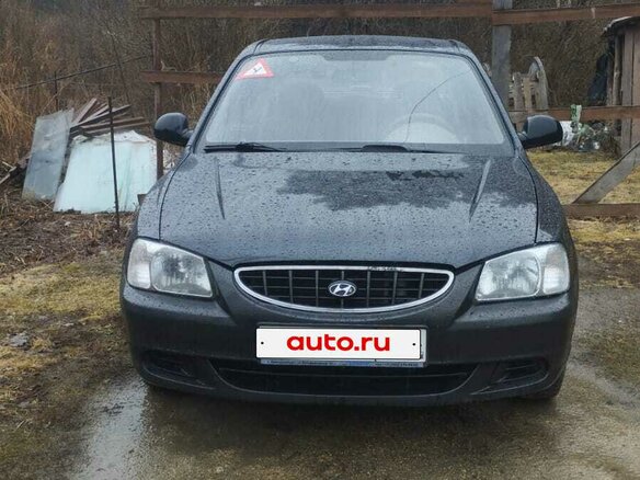 2011 Hyundai Accent ТагАЗ II, чёрный, 390000 рублей - вид 1
