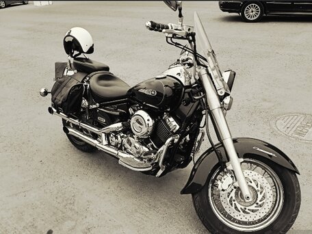 2006 Yamaha XVS650 Drag Star, чёрный, 490000 рублей, вид 1