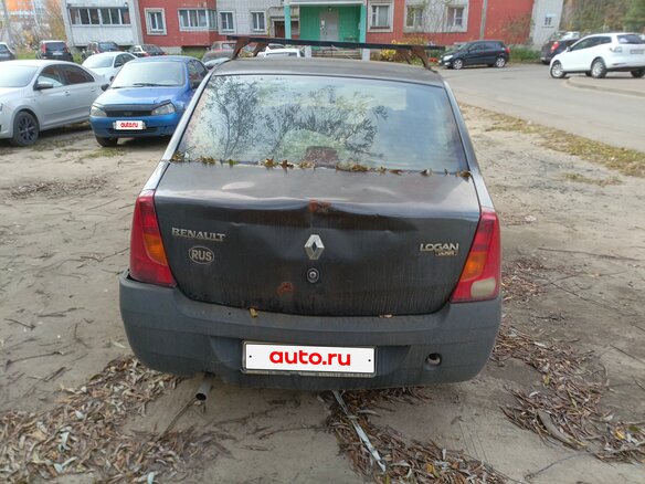 2007 Renault Logan I, серый, 100000 рублей - вид 2
