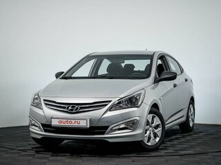 2015 Hyundai Solaris I Рестайлинг, серебристый, 1000000 рублей, вид 2