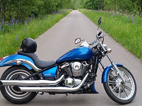 2007 Kawasaki VN900 Vulcan, синий, 520000 рублей, вид 3
