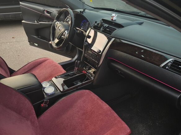 2015 Toyota Camry VII (XV50) Рестайлинг, чёрный, 1750000 рублей - вид 6