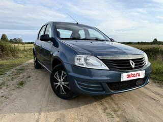 2013 Renault Logan I Рестайлинг, синий, 349000 рублей, вид 4