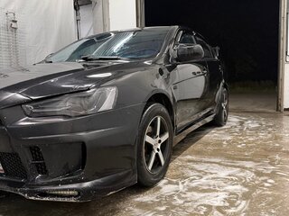 2007 Mitsubishi Lancer X, чёрный, 650000 рублей, вид 3