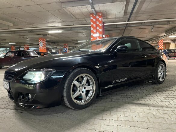 2003 BMW 6 серии 645i II (E63/E64), чёрный, 1400000 рублей