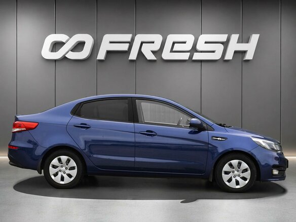 2016 Kia Rio III Рестайлинг, синий, 1069000 рублей - вид 4