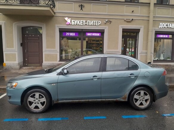 2007 Mitsubishi Lancer X, голубой, 450000 рублей - вид 3