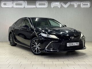 2021 Toyota Camry VIII (XV70) Рестайлинг, чёрный, 2990000 рублей, вид 3