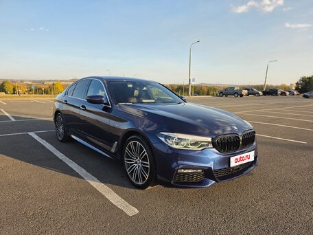 2018 BMW 5 серии 530d VII (G30/G31/G38), синий, 4300000 рублей, вид 2