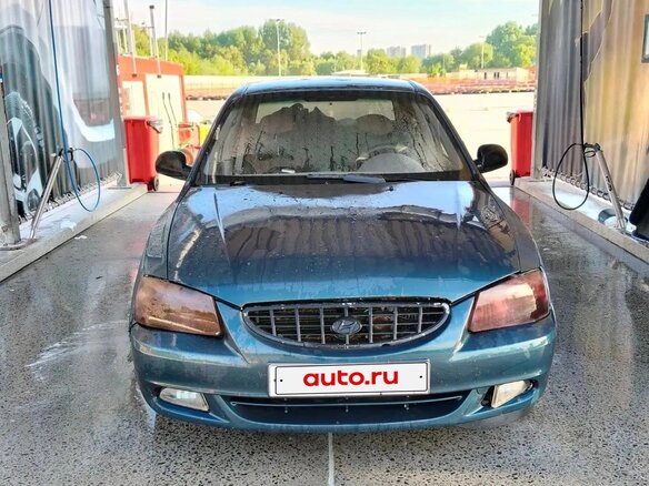 2010 Hyundai Accent ТагАЗ II, синий, 190000 рублей
