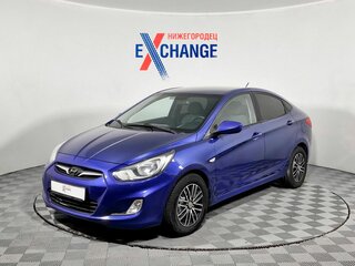 2013 Hyundai Solaris I, синий, 639000 рублей, вид 1