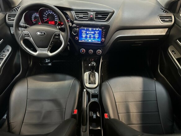 2015 Kia Rio III Рестайлинг, синий, 850000 рублей - вид 4