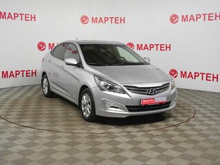2016 Hyundai Solaris I Рестайлинг, серебристый, 899000 рублей, вид 3