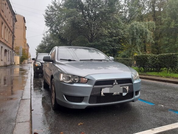2007 Mitsubishi Lancer X, голубой, 450000 рублей - вид 1