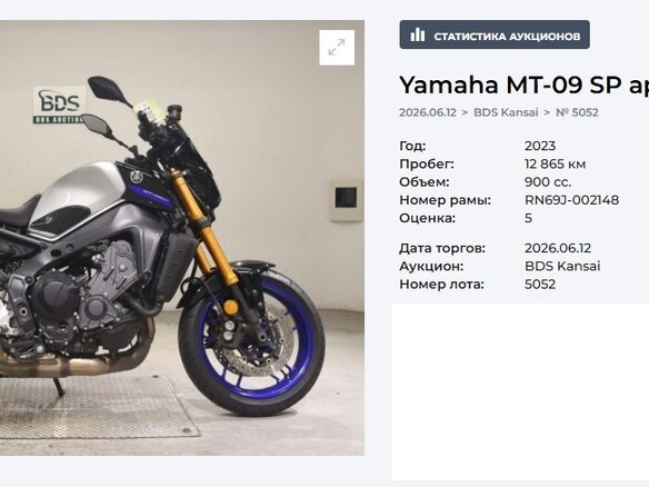 2023 Yamaha MT-09 (FZ-09), серебристый, 1127000 рублей - вид 9