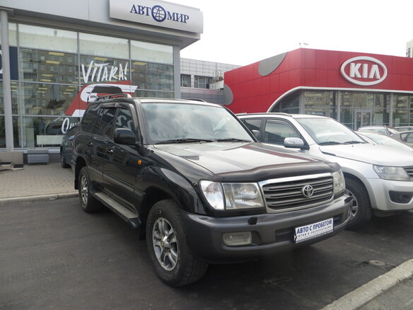 2004 Toyota Land Cruiser 100 Series Рестайлинг 1, чёрный - вид 1