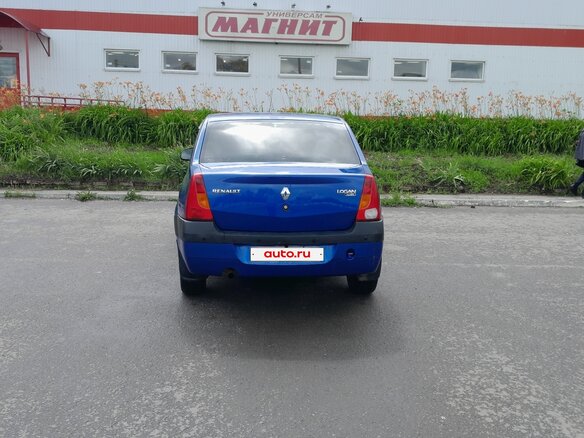 2009 Renault Logan I, синий, 360000 рублей - вид 4
