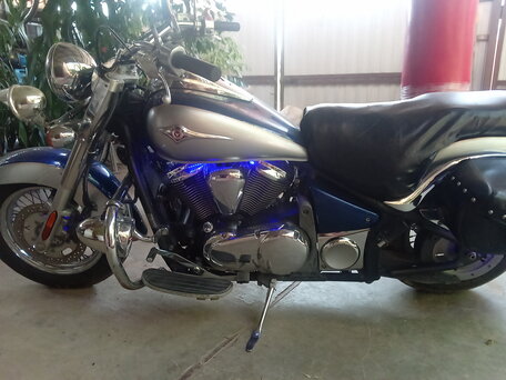 2008 Kawasaki VN900 Vulcan, синий, 400000 рублей, вид 1