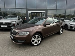2014 Skoda Octavia III (A7), коричневый, 1195000 рублей, вид 2