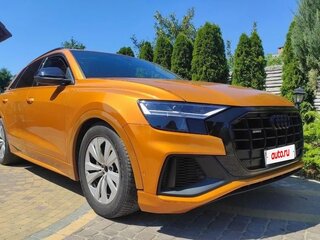 2019 Audi Q8 55 TFSI I (4M), оранжевый, 3650000 рублей, вид 2