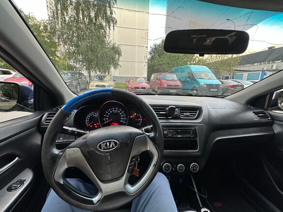 2015 Kia Rio III Рестайлинг, синий, 450000 рублей - вид 6