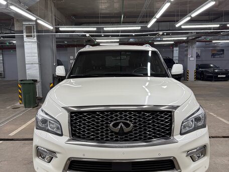 2015 Infiniti QX80 I Рестайлинг, белый, 3100000 рублей, вид 4