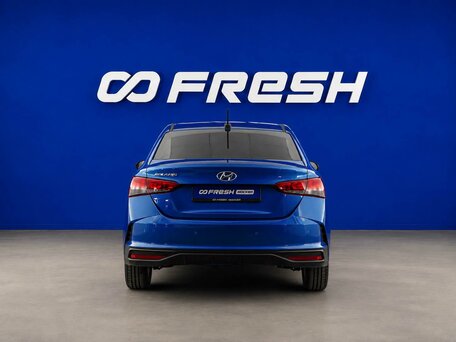 2021 Hyundai Solaris II Рестайлинг, синий, 1157077 рублей, вид 4